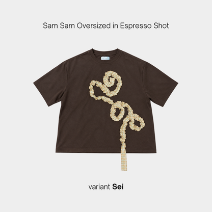 Sam Sam Oversized Tshirt in Espresso Shot